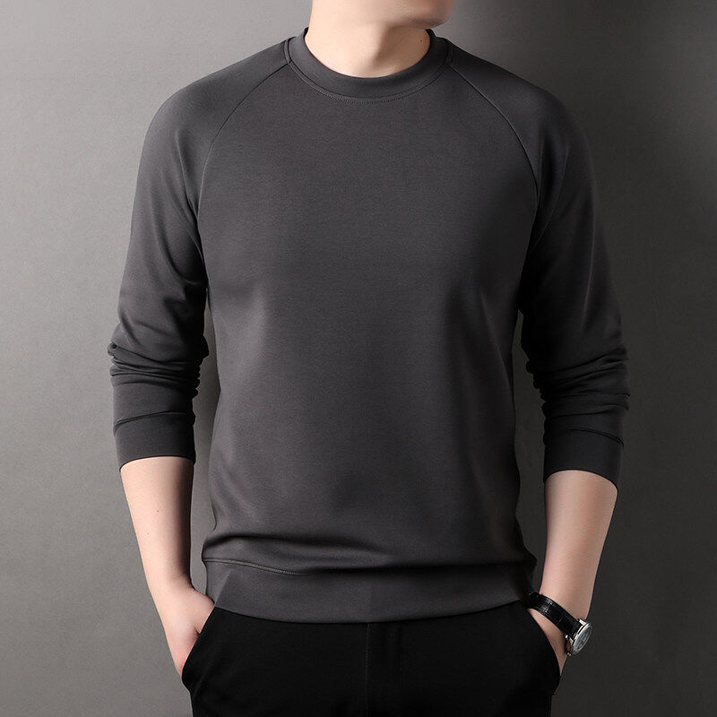 Men's spring new long-sleeved T-shirt men's Korean style business casual men's sweatshirt