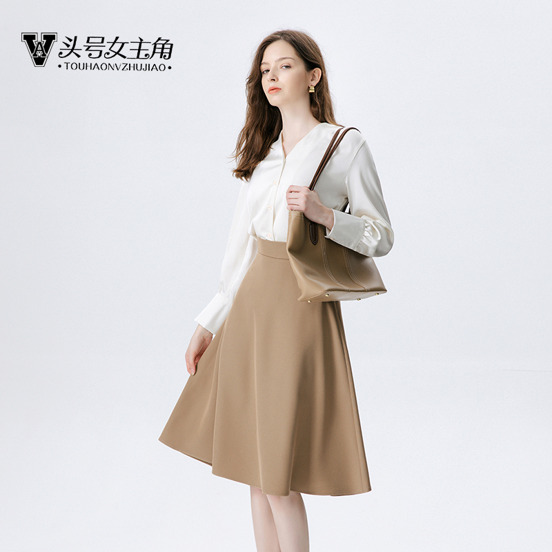 Spring, summer, autumn and winter high-waist suit skirt, skirt, women's A-line mid-length umbrella skirt, slim skirt, half-length skirt