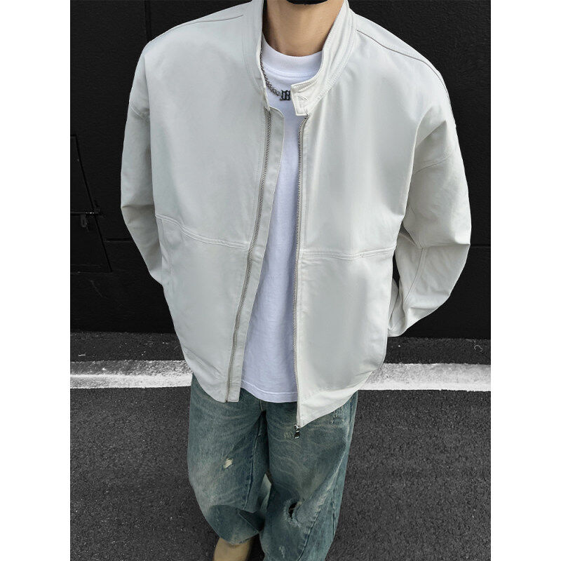 Spring New American Harrington Casual Stand Collar Jacket Men's Trendy Jacket Jacket