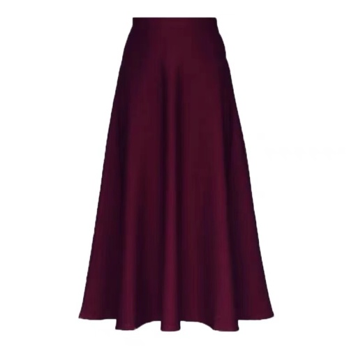 Korean style new style skirt with pockets, long skirt with elastic waist, high waist, slimming skirt, wide swing skirt for women, versatile plus size women's clothing