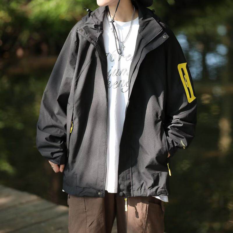 Retro washed damaged jacket with loose design and versatile casual jacket
