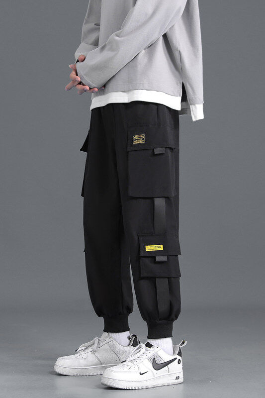 Casual pants men's versatile feet loose machine energy workpiece pants trousers