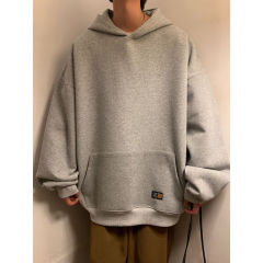 Heavy 420g men's solid color hooded sweatshirt