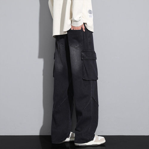 Spring New Gray Wall Large Size American Work Jeans