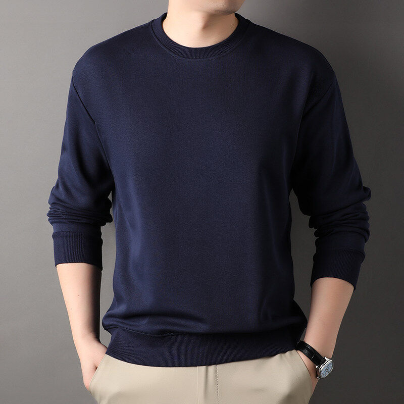 Long -sleeved leisure round neck sweater base bottoming shirt slim