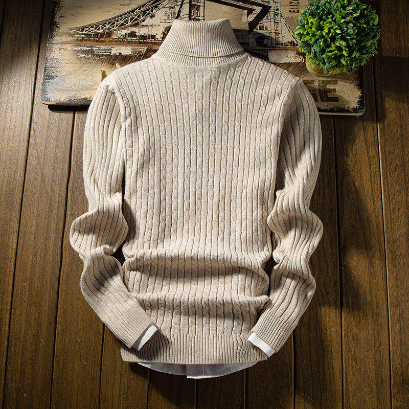 Autumn and winter men's turtleneck sweater tide men's natta sweater solid color versatile bottom sweater