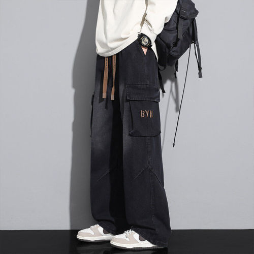 Spring New Gray Wall Large Size American Work Jeans