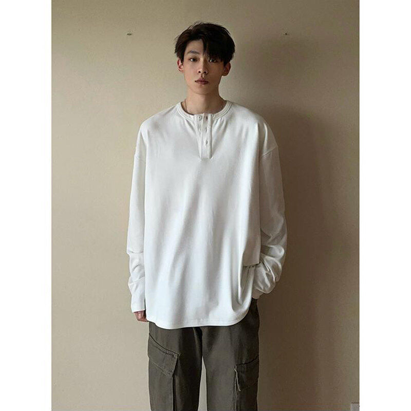Board long sleeve pullback round neck T -shirt virtue bottom shirt man