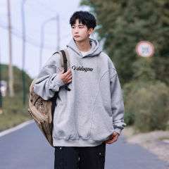 American retro embroidery hooded sweater thickened tide brand and handsome street