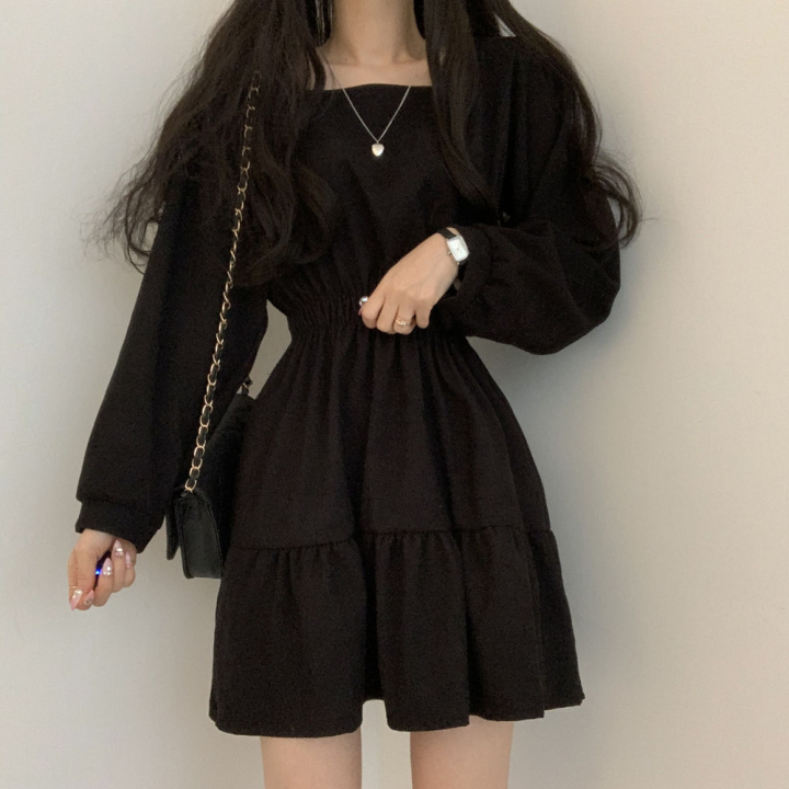 Korean sweet age reduction loose dress