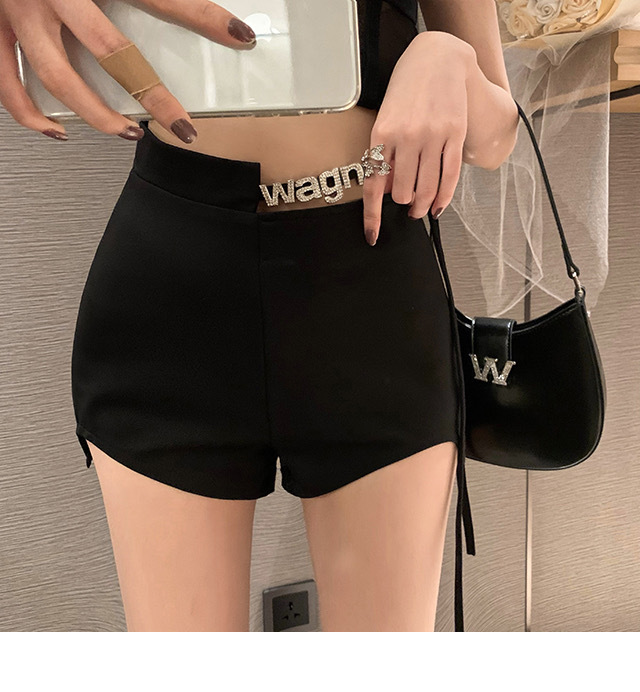 lunaLuna Black Slim High Waist Hot Pants Slim Shorts Women's Design Pure Desire Hot Girl Stretch Leggings