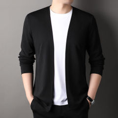 Men's new autumn long-sleeved T-shirt youth casual base cardigan