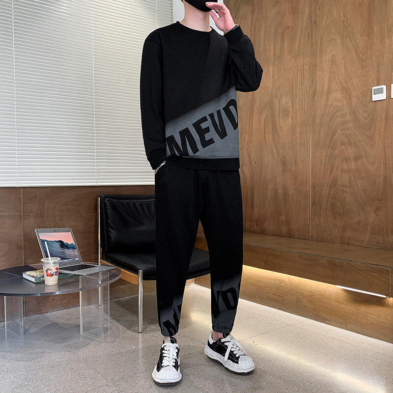 Spring teen student long-sleeved sweatshirt and trousers two-piece suit