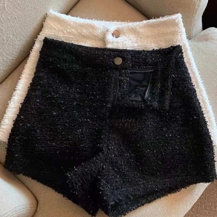 Mao Woors Women's Korean Version Chic Black High Waist is thin and full of rough flower, wide -leg leisure pants fashion boots
