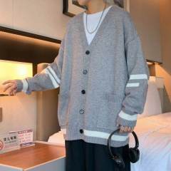 Knitted Jacket Men's Spring and Autumn Trendy Brand Versatile Loose Casual Hong Kong Style Autumn Cardigan