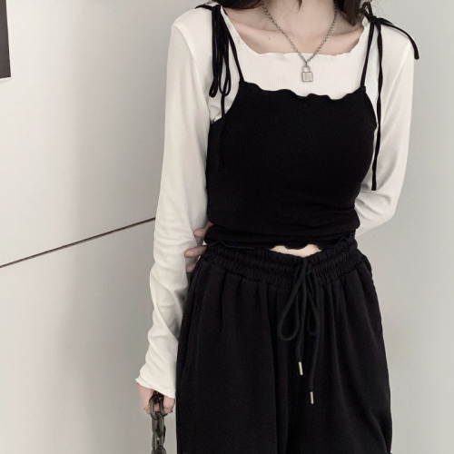 Three standards Qi Made BF Fengshan Smaller+white lace collar long sleeve bottoming shirt top