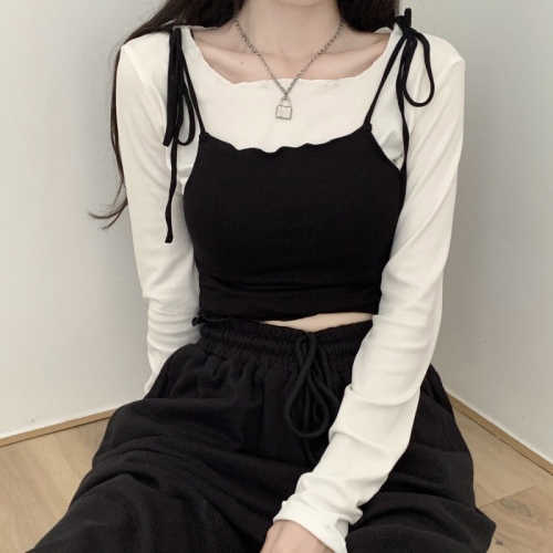 Three standards Qi Made BF Fengshan Smaller+white lace collar long sleeve bottoming shirt top