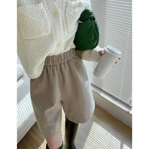 Quality Inspection Officer's high -end temperament tightly tight waist hair Wild pants Women's spring and autumn straight penta pants pants