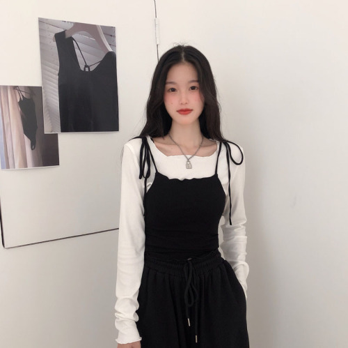 Three standards Qi Made BF Fengshan Smaller+white lace collar long sleeve bottoming shirt top