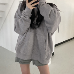 Spring and autumn thin oversize hooded jacket student