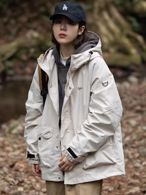 Mountain outdoor mountain climbing camping hooded jacket for men and women Japanese windproof waterproof breathable functional jacket