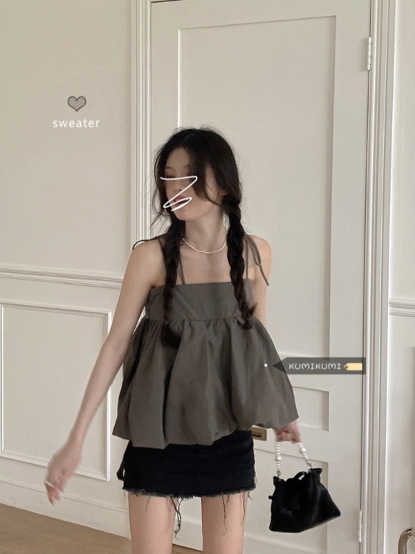 New summer strap sling top for women in summer wear loose and chic design