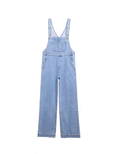 New summer design Korean style loose age-reducing high waist wide-leg jeans overalls MM large size women's clothing