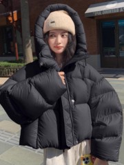 Cotton jacket for women in winter new Korean style American style brown design bread jacket hooded jacket for women