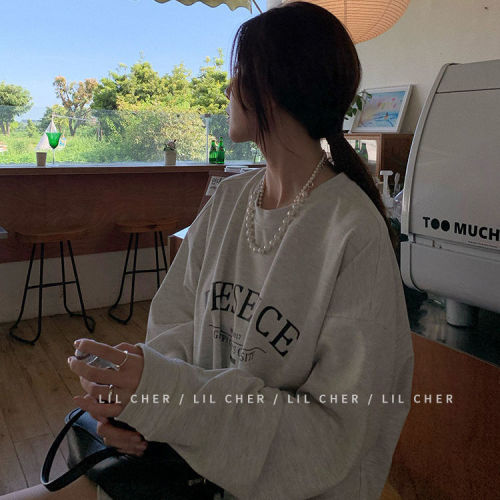 plus velvet/thin style for women, round neck sweatshirt with plus velvet thin style for autumn and winter