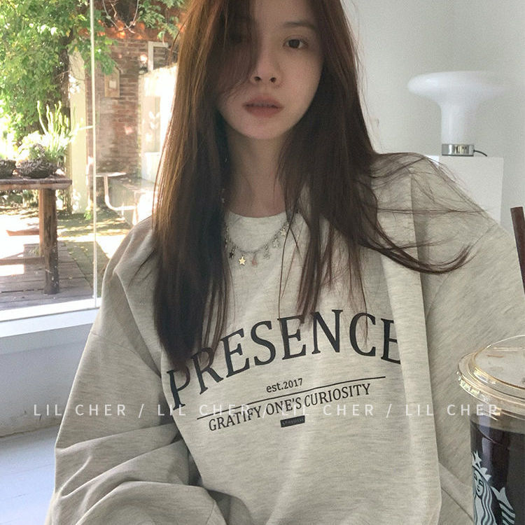 plus velvet/thin style for women, round neck sweatshirt with plus velvet thin style for autumn and winter