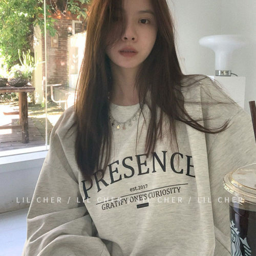 plus velvet/thin style for women, round neck sweatshirt with plus velvet thin style for autumn and winter