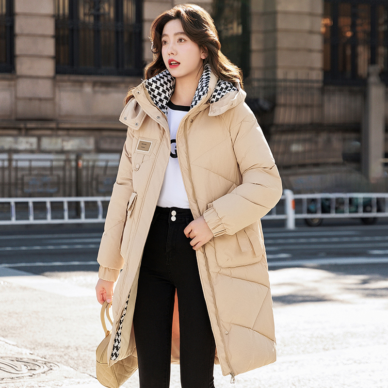Large size women's new winter fashion loose down jacket mid-length bread jacket cotton jacket foreign trade