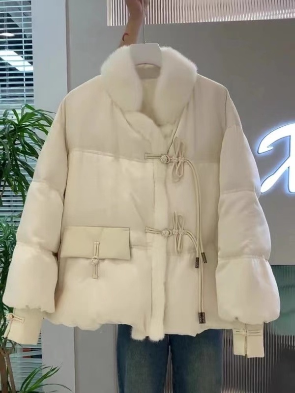 New Chinese style thickened long-sleeved cotton jacket for women in winter, small high-end fashion jacket for cotton top