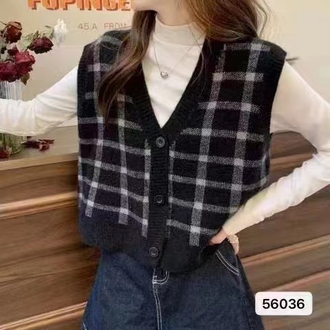 New retro design niche loose sweater vest vest vest jacket women's top trendy