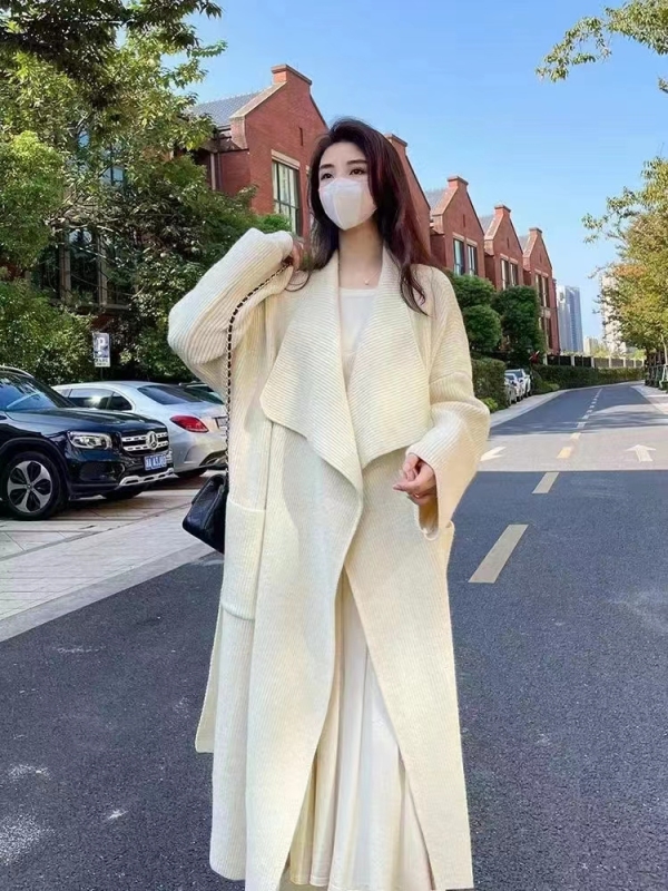 New high-end style French coffee break design niche knitted jacket spring and autumn