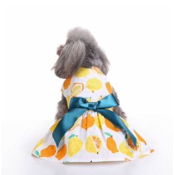 Pet Clothes Summer Thin Dog Skirt Polka Dot Print Polyester Puppy Clothes Skirt