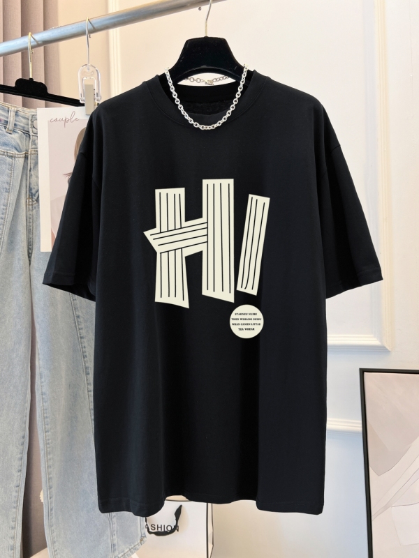 New spring and summer style 100% cotton combed pure cotton printed summer short-sleeved T-shirt for women loose Korean version