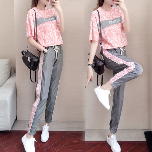 Xiahong fashion suit for women new Korean style brand loose hip-hop casual and fashionable running sports two-piece set
