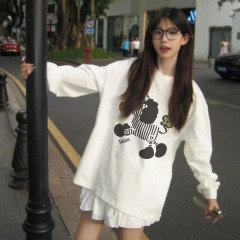 Beautiful high-end thin long-sleeved T-shirt for women in autumn new Korean loose base shirt top ins