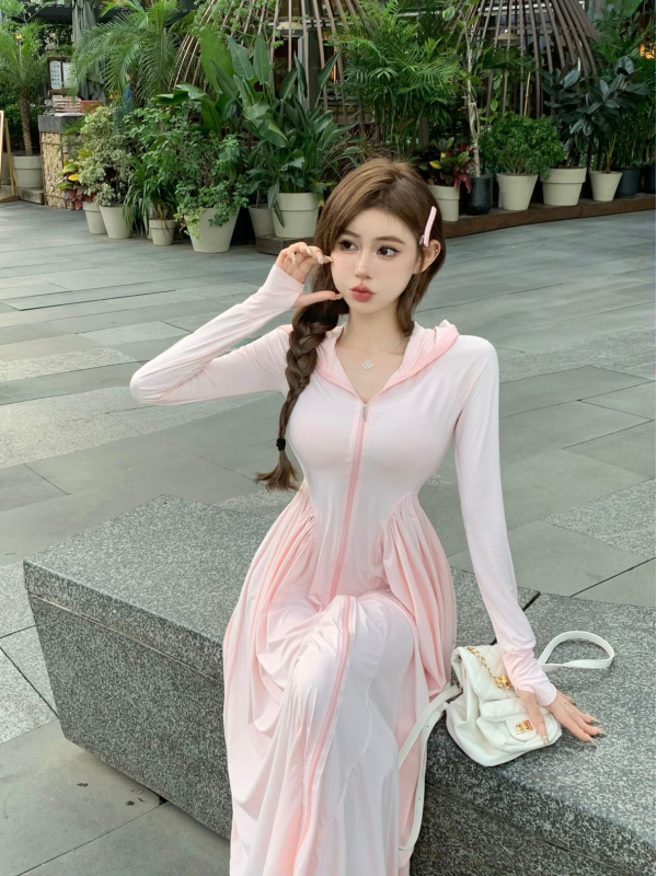 Sunscreen Light Ice Wire Sunscreen Clothes for Women Long Full Body UV Hooded Sunscreen Clothes