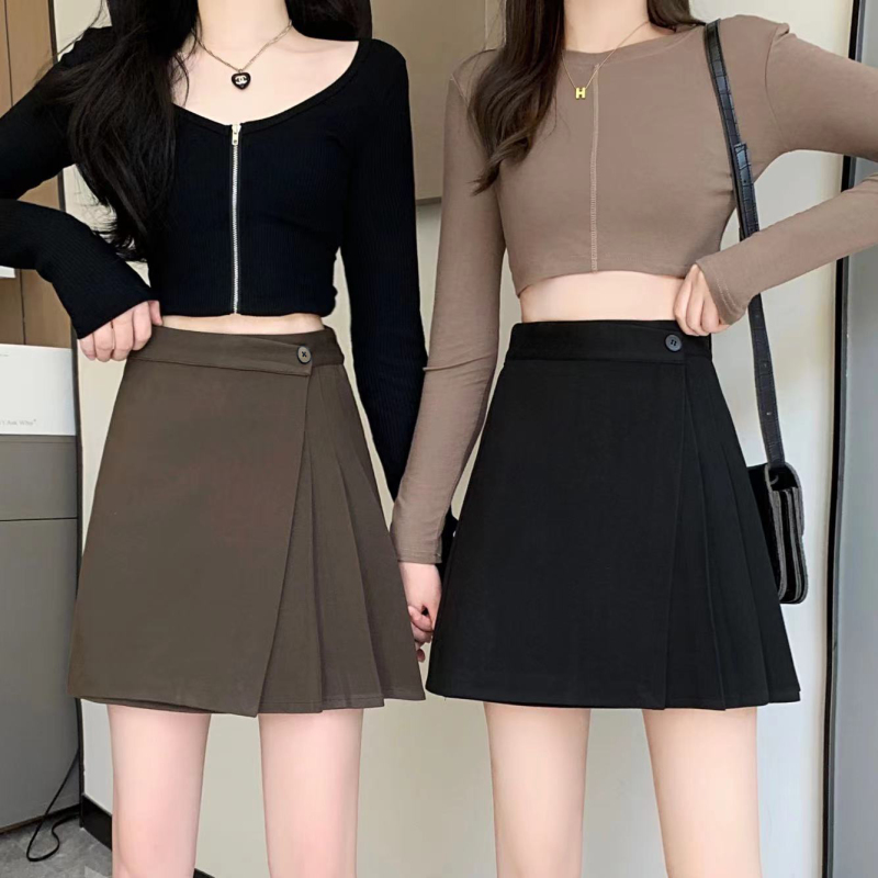 Large size women's autumn and winter new skirt fat girl woolen skirt