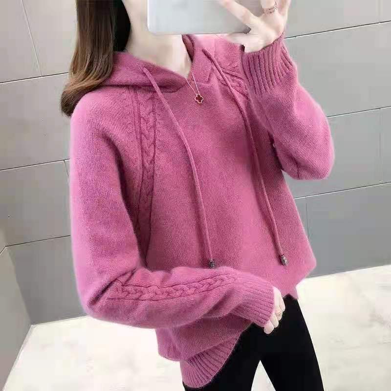 Autumn and winter ladies sweater pullover lazy style loose style wear new Korean gentle top for women