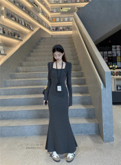 French Hepburn Dress 2025 Spring New High-end Sexy Fishtail Long Dress