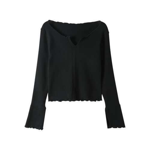 Double-sided German velvet grinding Korean style design sense plus velvet women's top base shirt