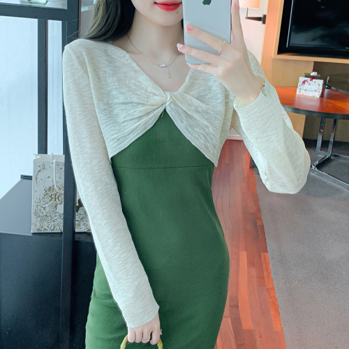 Spring and summer knit short sunscreen sweater