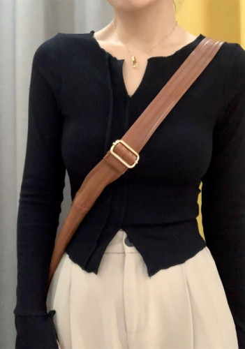 Double-sided German velvet grinding Korean style design sense plus velvet women's top base shirt