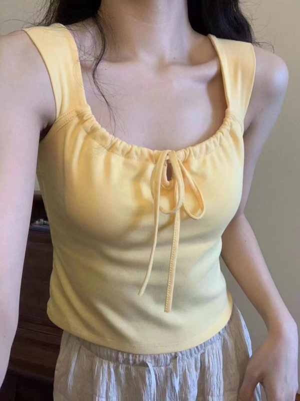 Original quality pure cotton with chest pads, summer wear with slim fit and white suspender top inside