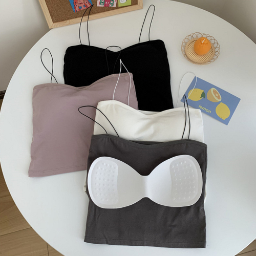 Official photos are priced. White strapless underwear suspender vest. short hot girl's beautiful back wrap top