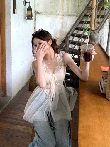 New spring product suspender vest with pure sexy top/lace two-piece set for women