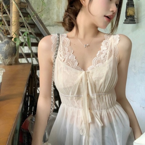 New spring product suspender vest with pure sexy top/lace two-piece set for women
